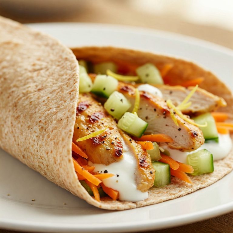 Wraps mit Hähnchen und Gemüse