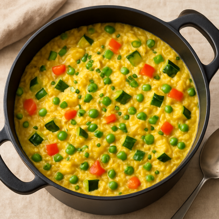 Cremige One-Pot-Reis-Gemüse-Pfanne