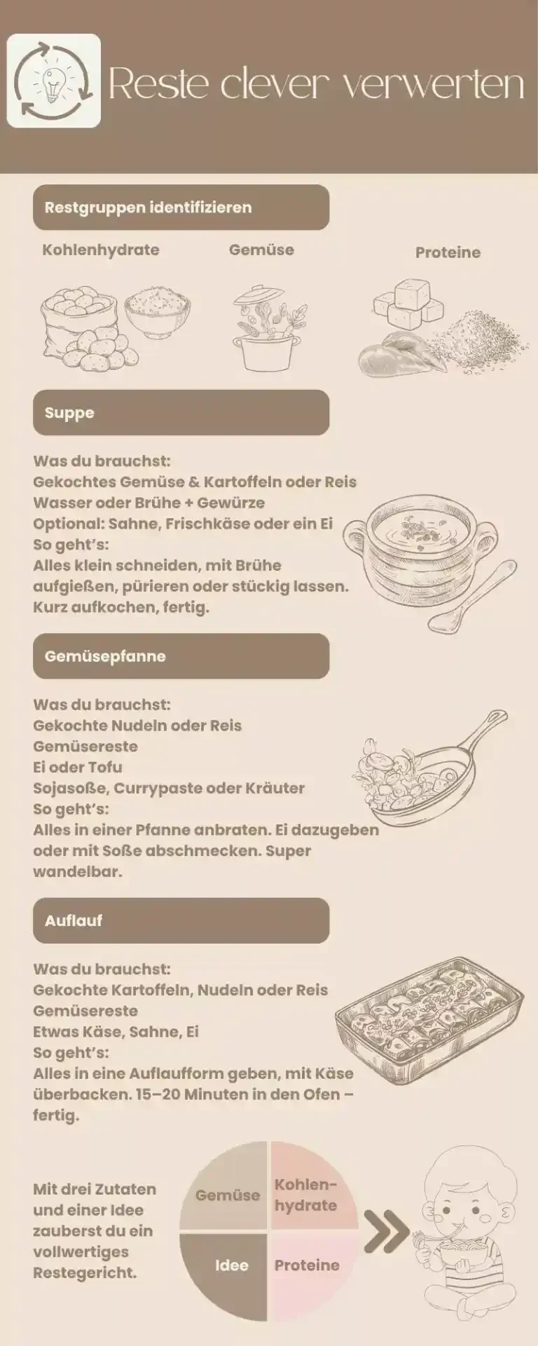 Anleitung zur cleveren Verwendung von Zutaten