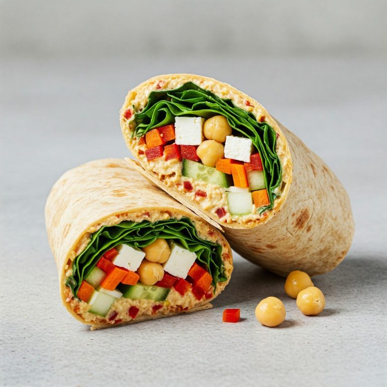 Vollkorn-Wraps mit Hummus & Gemüse